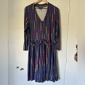 ModCloth Pencil Striped Flare Dress